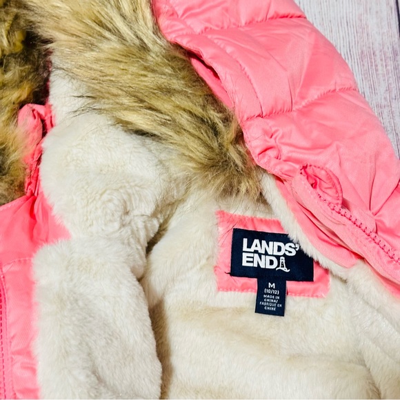 Land's End Hooded Youth Parka Jacket - Salt Washed Pink NEW - Picture 5 of 16